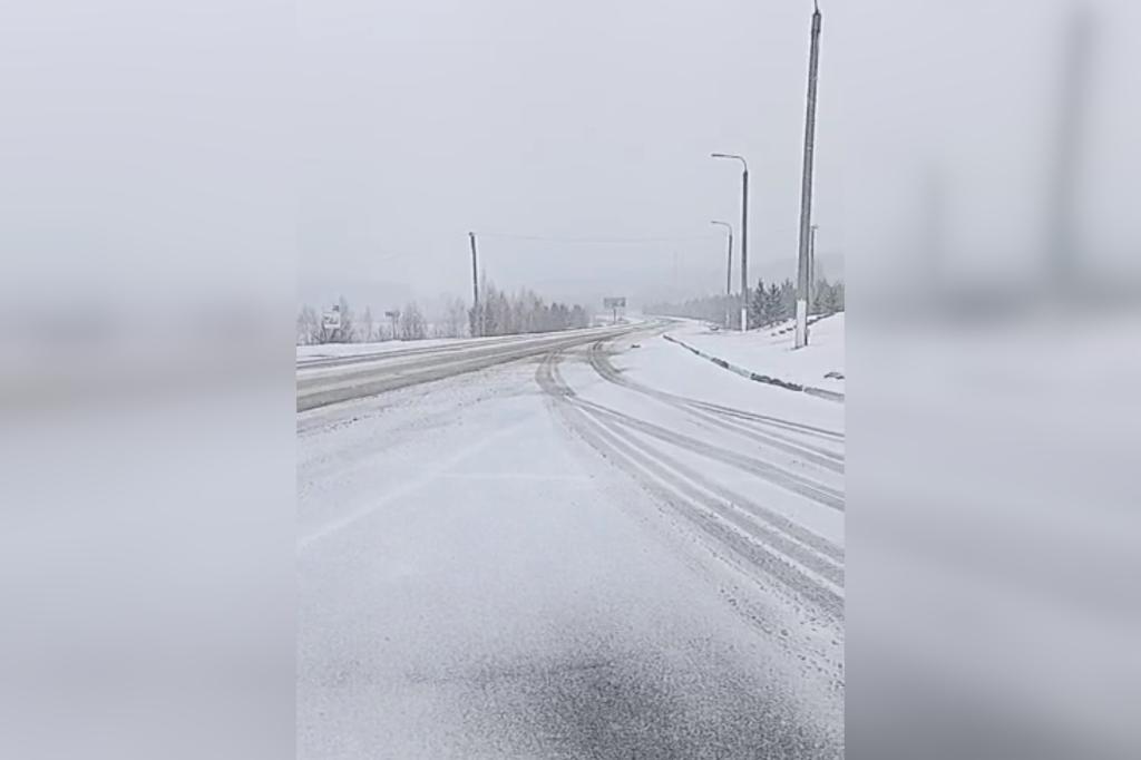 В Башкирии выпал снег