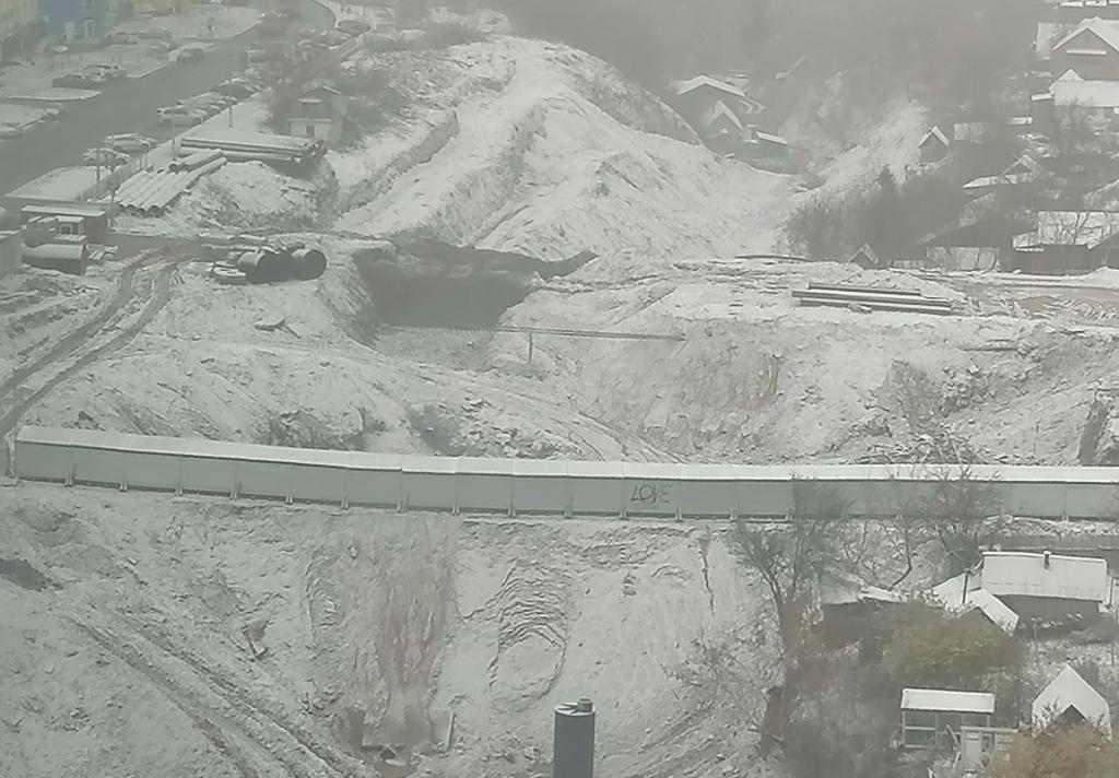 В Уфе прямо перед ребенком рухнул временный тоннель