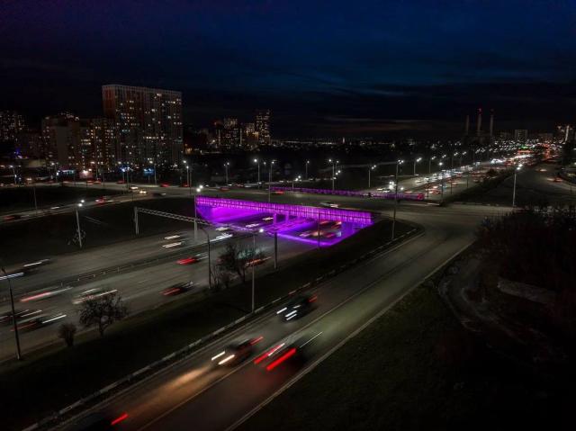 Еще один мост над проспектом Салавата Юлаева в Уфе подсветят за 32 млн рублей