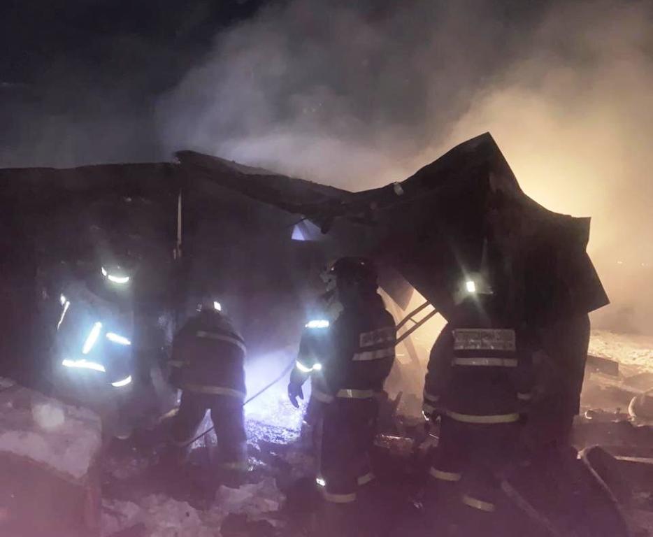 Под Уфой сгорел строительный вагончик