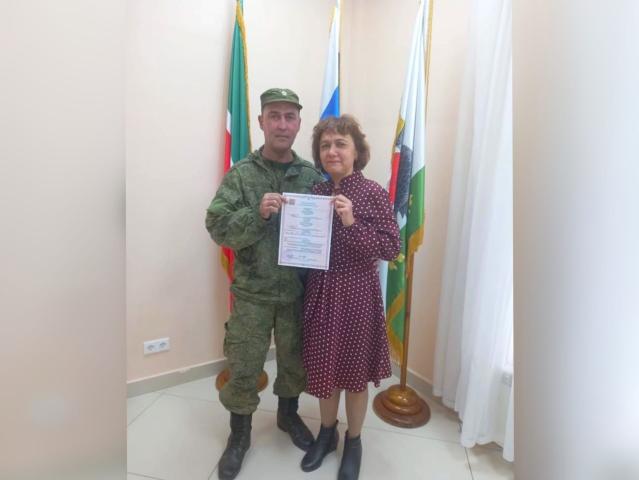 Мобилизованный из Башкирии мужчина зарегистрировал брак с возлюбленной в Казани