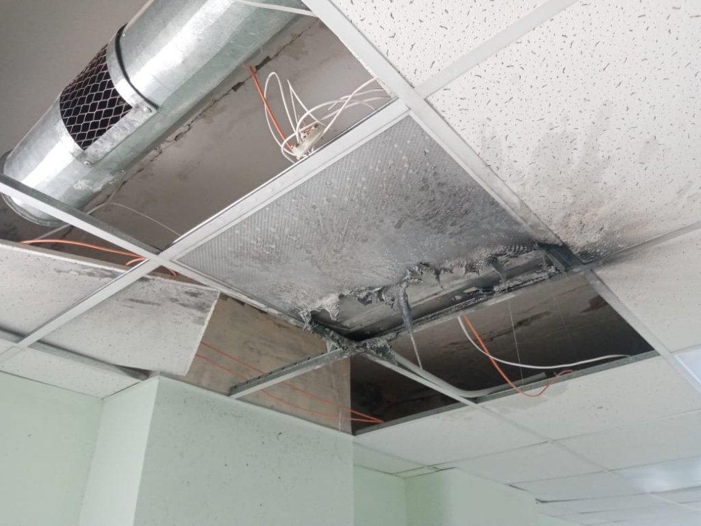 В Уфе загорелась поликлиника