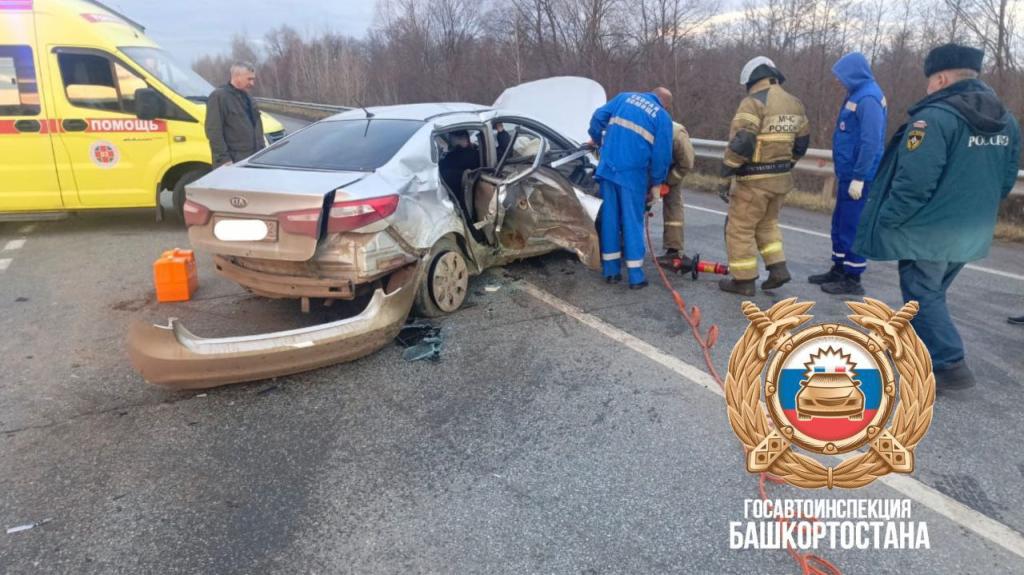 Четыре человека в Башкирии пострадали в массовом ДТП с грузовиком