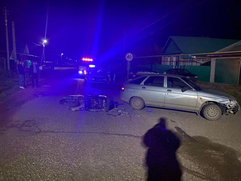 В Башкирии разбился пьяный лихач на мопеде