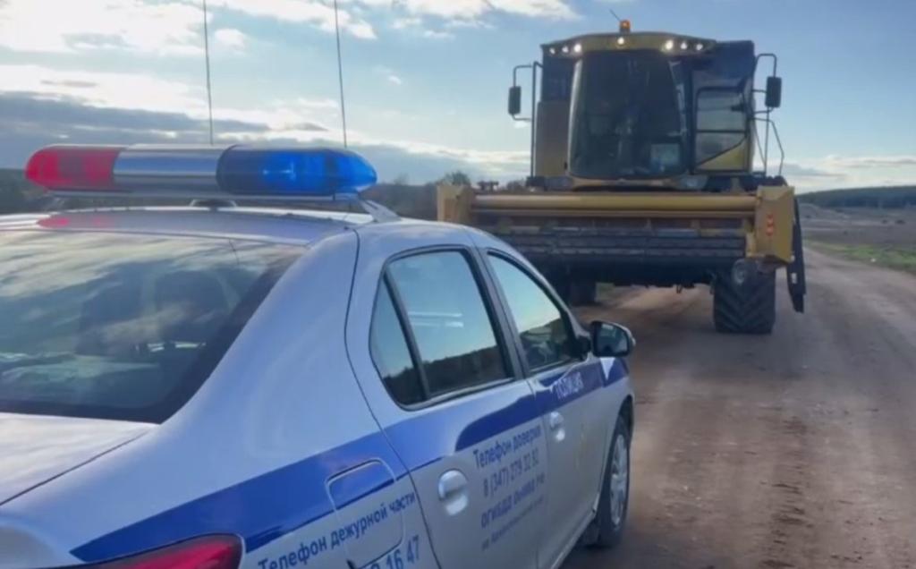 В Башкирии гаишники поймали пьяного комбайнера