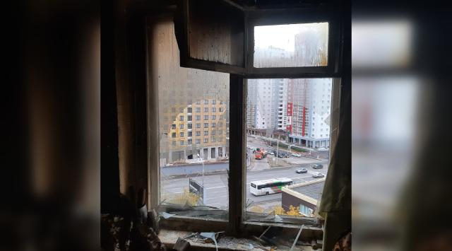 Пожарные спасли из горящей высотки в Уфе 18 человек