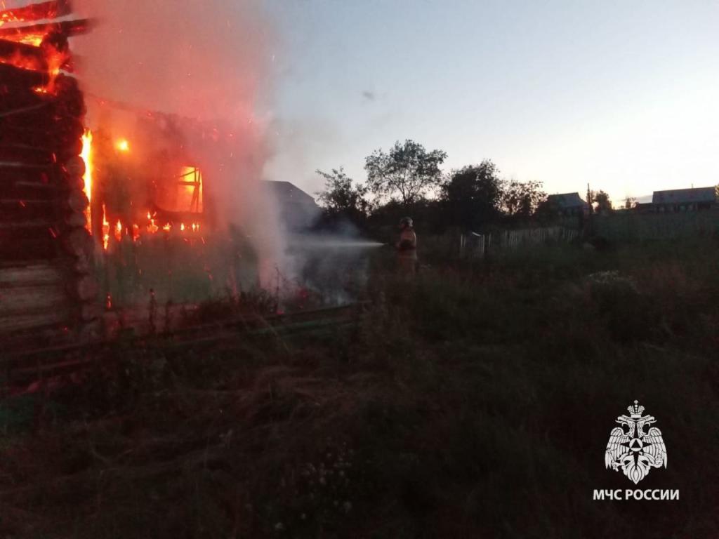 Женщина погибла при пожаре в Башкирии, двое детей успели спастись