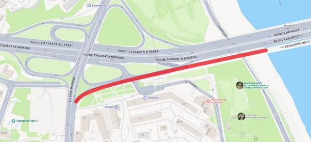 В Уфе перекроют съезд на арочный мост