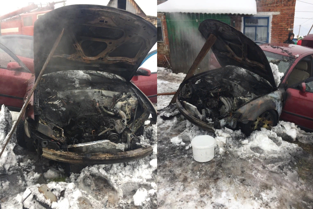 У жителя Башкирии прямо в гараже загорелась иномарка