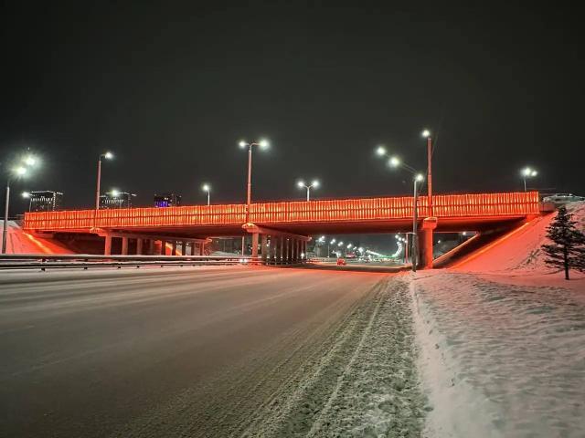 Еще один путепровод на проспекте Салавата Юлаева в Уфе подсветят за 44 млн рублей