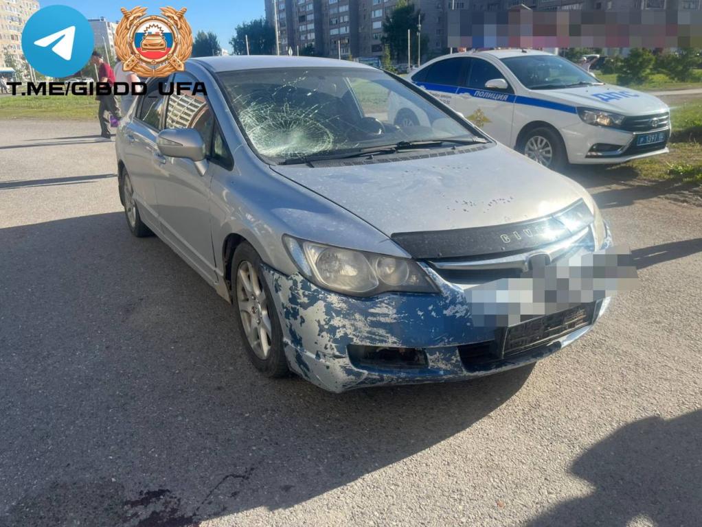 Иномарка сбила 10-летнего велосипедиста в Уфе