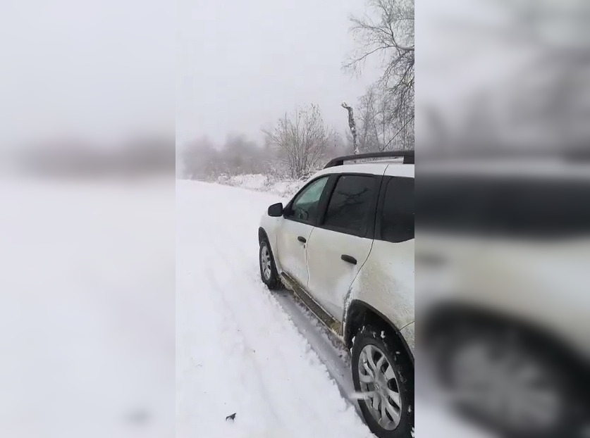 В башкирской деревне зима наступила раньше времени — видео