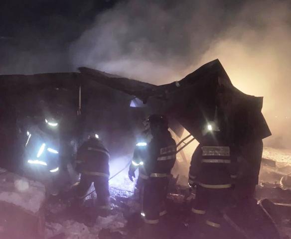 Под Уфой сгорел строительный вагончик