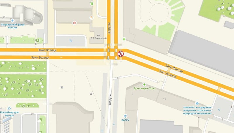В Уфе ликвидировали пешеходный переход через улицу Заки Валиди